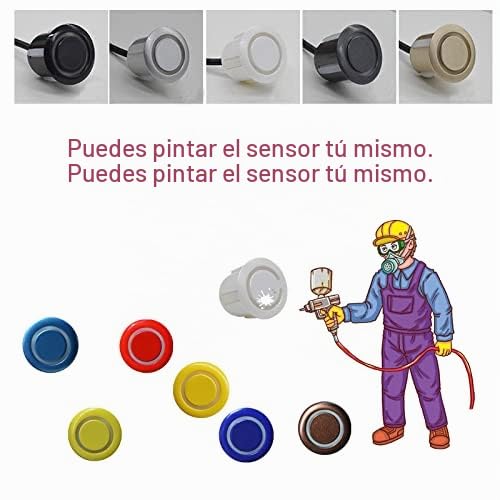 Sistema de Aparcamiento ELSNU Negro con 8 Sensores y Pantalla LCD para Coche Automático