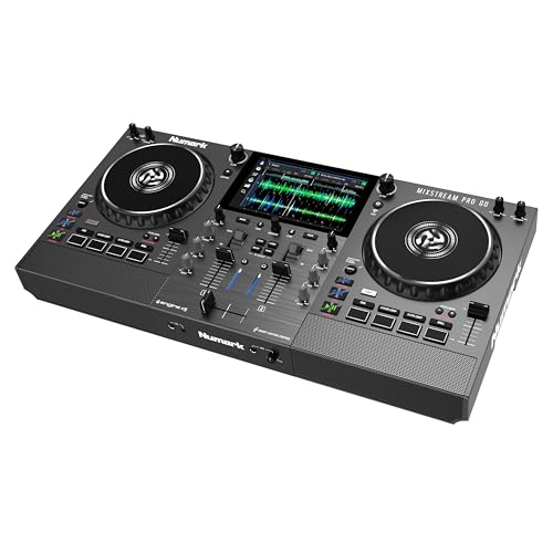 Controlador DJ Numark Mixstream Pro Go portátil con batería y pantalla táctil