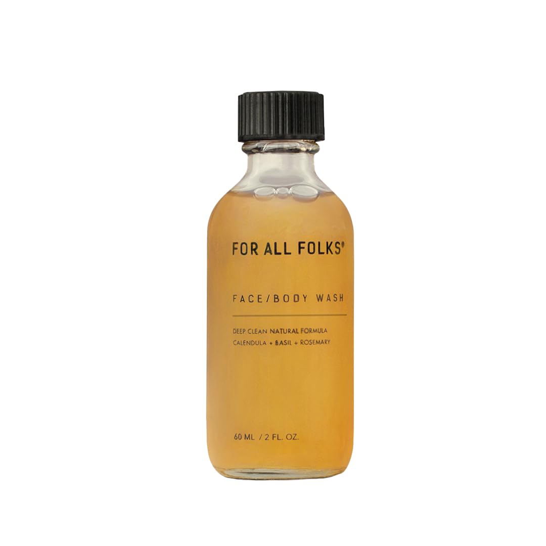 Jabón Líquido 100% natural para cara y cuerpo a base de Caléndula de For All Folks. (60 ML)