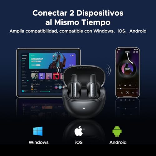 Audífonos Inalámbricos UGREEN Bluetooth 5.4 Oído Abierto con Reducción de Ruido IA y Sonido 3D
