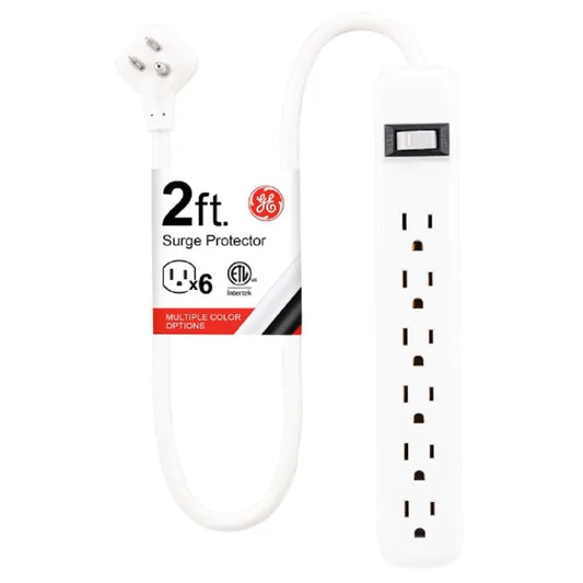GE Protector de sobretensión, 6 Salidas 450 Jules Blanco
