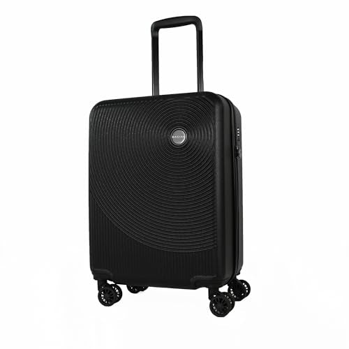 Bagiau Maleta de viaje carry on 20" rígida con 8 ruedas y candado integrado de color negro