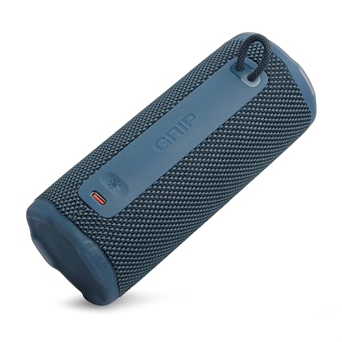 JBL Grip - Altavoz Bluetooth Compacto con Sonido Bold JBL Pro y luz Ambiental, hasta 14 Horas de Tiempo de reproducción, Agua, Polvo y caídas (IP68) y conexión multiparlante con Auracast (Azul)