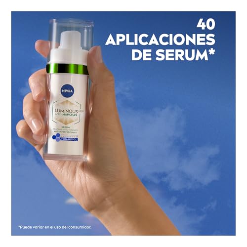 NIVEA LUMINOUS630 Anti-manchas Serum Facial Anti-imperfecciones (30 ml) - Con Ácido Hialurónico, Ácido Salicílico y Extracto de Té Verde, para una Piel Uniforme, Suave y matificada.