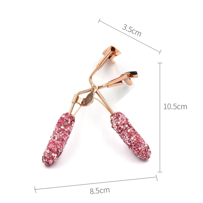 Bestbling Rizador De Pestañas Con Brillantes Diamantes De Imitación: Diseñado Para Lograr Pestañas Rizadas Impresionantes (Rosa) Rosa