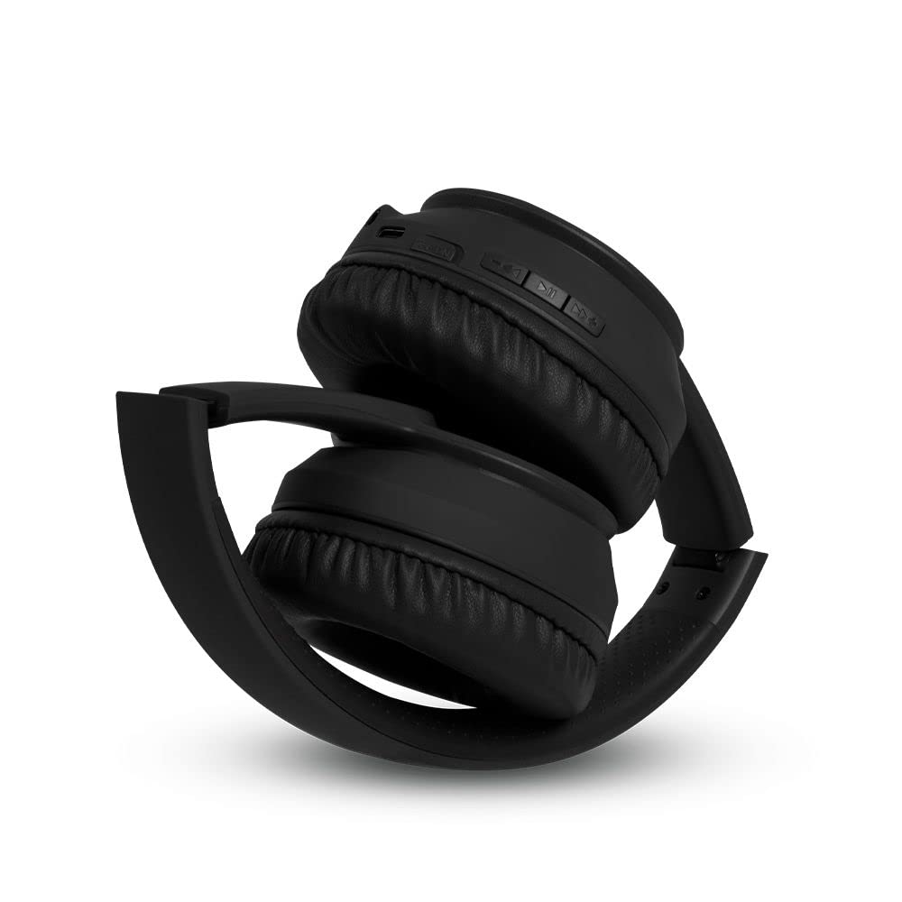 Billboard Audífonos Inalámbricos Soul Track On Ear | Cancelación De Ruido Ambiental | Batería De hasta 5 Horas Duración Función Auxiliar con Cable 3.5. mm | Micrófono, Modelo 2025 (Negro)