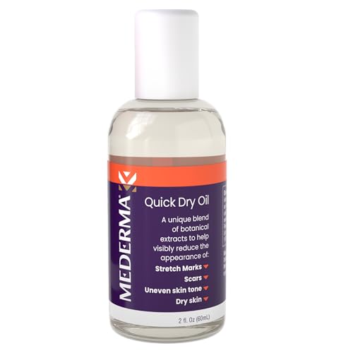 Mederma- Aceite de secado rápido, tratamiento para cicatrices y estrías, ayuda a mejorar la apariencia de cicatrices y estrías.