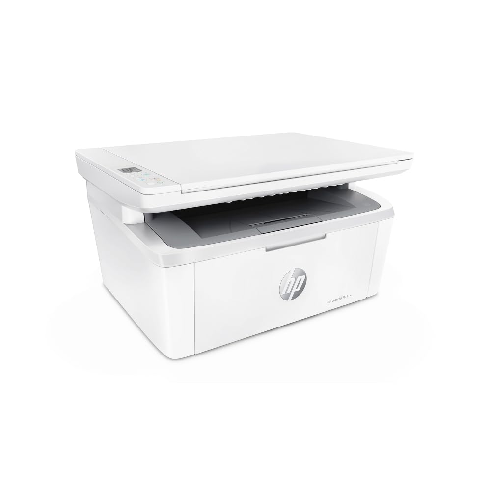 HP Impresora Multifuncional LaserJet M141W, Blanco y Negro, Impresora para Pequeñas oficinas, Impresión, Copia, escaneado, WiFi, USB, Smart App, Tamaño Compacto (7MD74A)