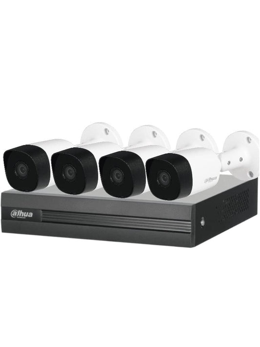 Dahua Kit de 4 Canales 5 Megapixeles/Cooper-I/WizSense/H.265+/ 4 Camaras Metalicas B2A51/ Accesorios Incluidos/ 4 Canales SMD Plus/Búsqueda Inteligente/Codificación IA/ 1 SATA/