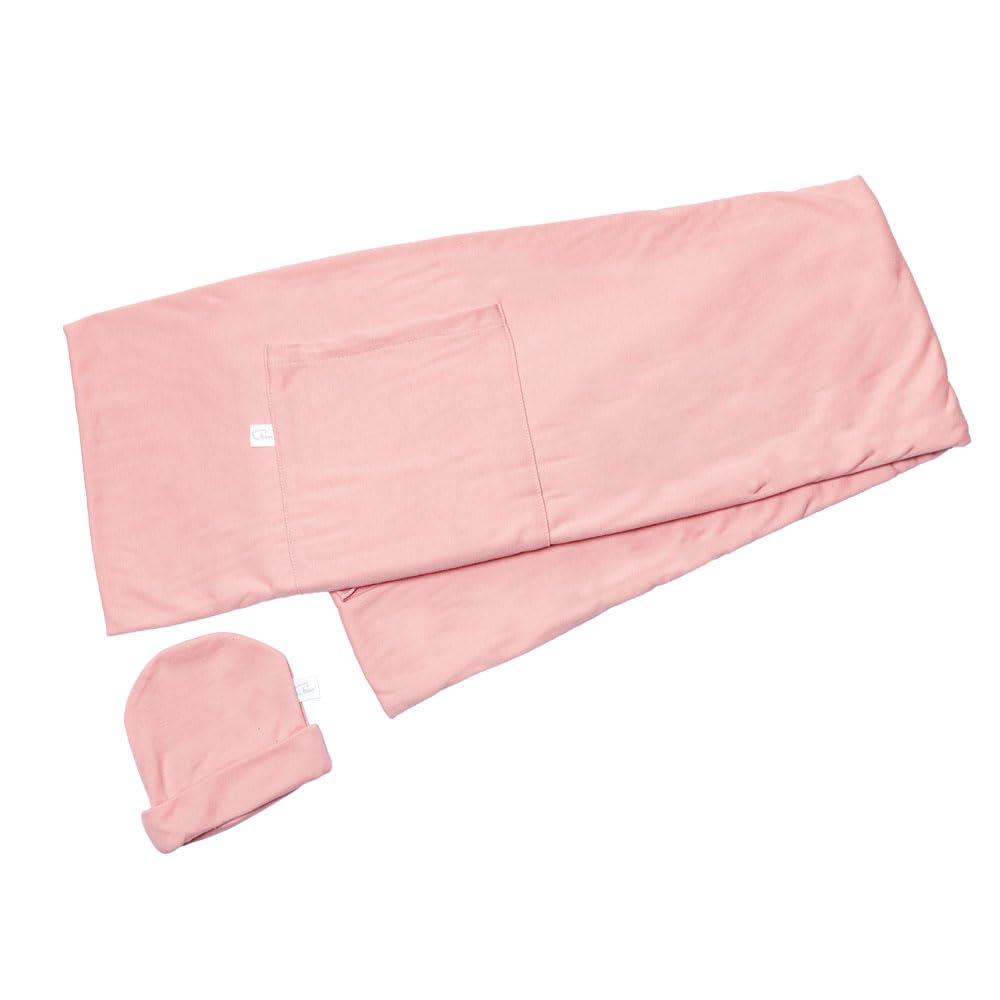 Baby Mink Fular Portabebé para Recién Nacido, Rebozo Ergonómico Suave para Cargar Bebé (Rosa Blossom)