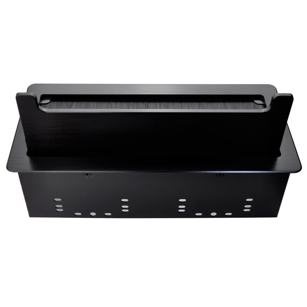 Caja de conectividad con 4 alimentación de CA +2 HDMI+2 audio +2 LAN+1 cargador USB-A +1 cargador USB-C +1 datos USB3.0 con cable de alimentación de 5 pies para sala de conferencias (negro)