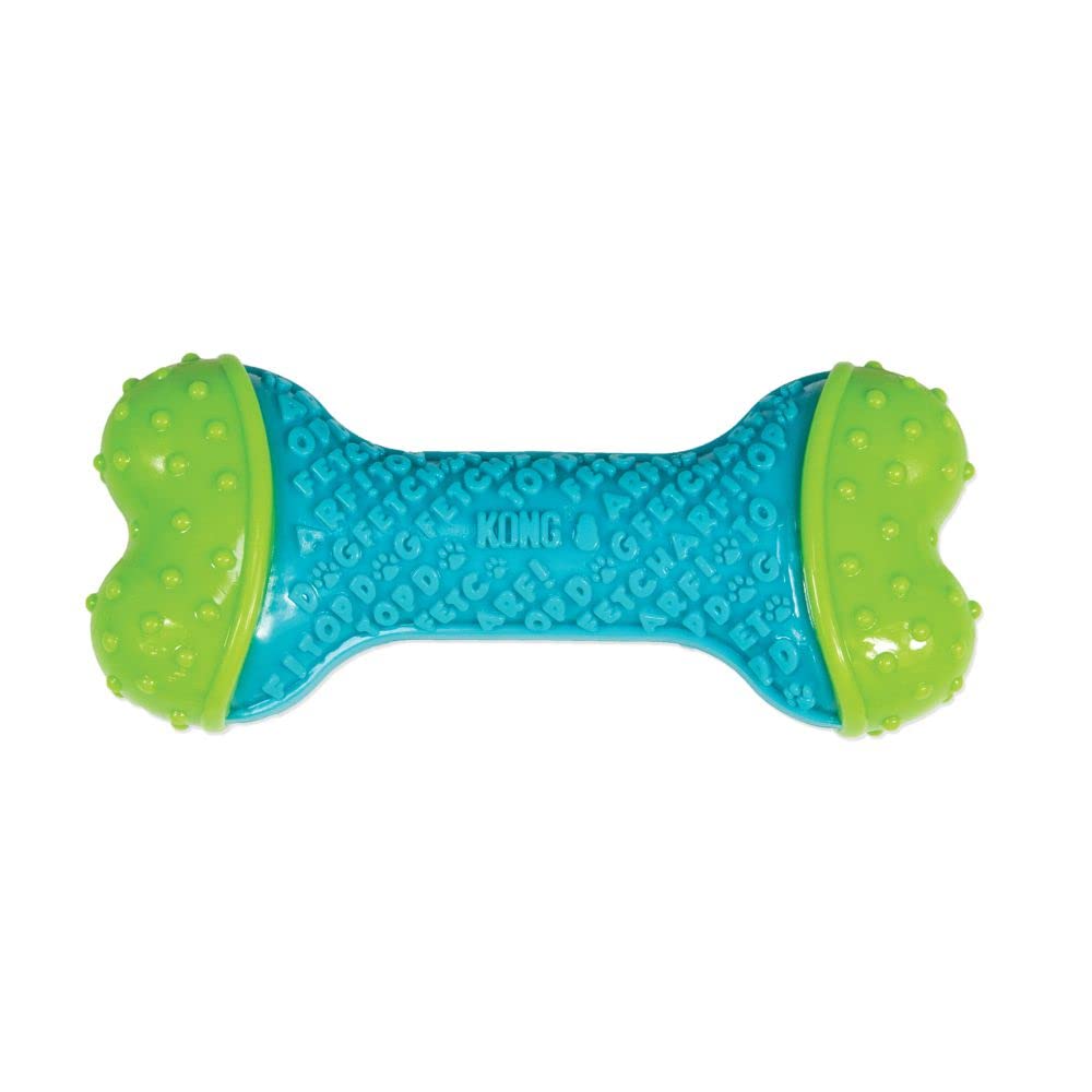 Kong Corestrength Bone, color Azul con Verde, Chico/Mediano