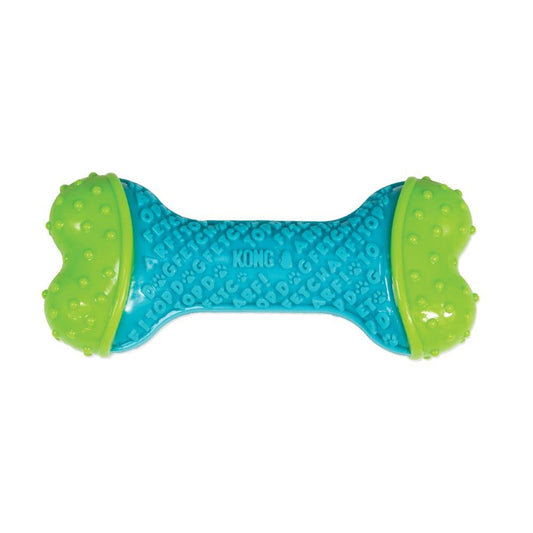 Kong Corestrength Bone, color Azul con Verde, Chico/Mediano