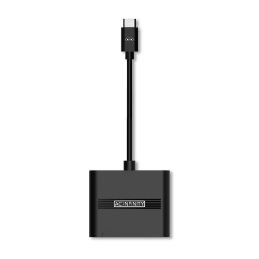 Adaptador UIS Splitter Hub AC Infinity 4 Puertos para Luces LED de Crecimiento, Ventiladores de Motor EC y Humidificadores