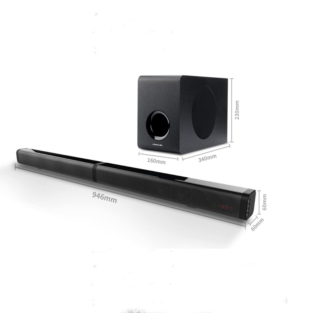 Barra de Sonido SAMTRONIC 2.1 Canales con Subwoofer Desmontable para TV de 37 Pulgadas y Juegos