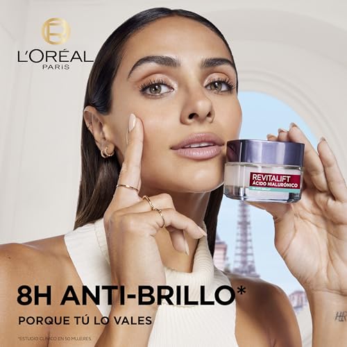 L'ORÉAL Paris Gel Crema Revitalift Ácido Hialurónico 50 gr | Controla Sebo, Poros