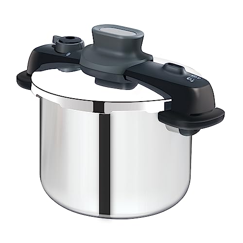 Olla de Presión T-fal Acero Inoxidable 8 Litros con Seguridad Mejorada