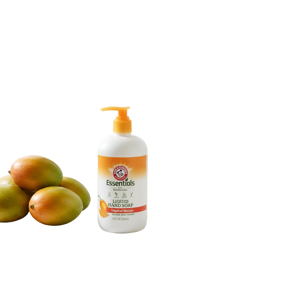 Arm & Hammer- Essentials con Bicarbonato de Sodio Suave, Jab?n L?quido para Manos, 12 Onzas L?quidas (Mango Tropical)