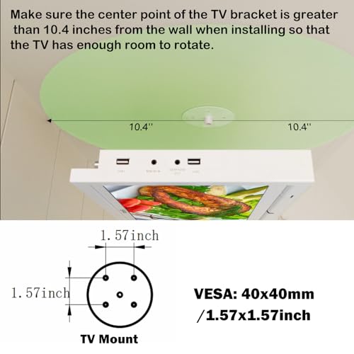Televisor Inteligente SYLVOX Grano de Madera con Rotación de 360° y Diseño Compacto para Cocina, Recámara o RV