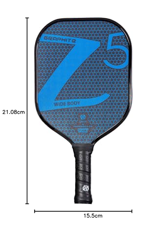 Paleta de Pickleball Onix Graphite Z5 Azul con Cara de Fibra de Carbono y Agarre Cómodo