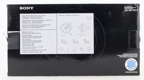 Altavoz Marino Sony XS-MP1611 Blanco 2 x 65 W