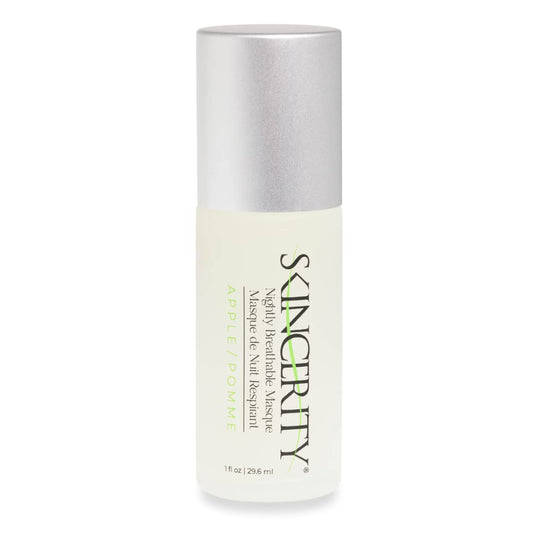 Skincerity Mascarilla respirable nocturna de manzana | La mascarilla transpirable original durante la noche | Notas melancólicas y afrutadas de manzana verde | Aceite de semilla de uva y antioxidantes de vitamina E | Antienvejecimiento, reduce las arrugas
