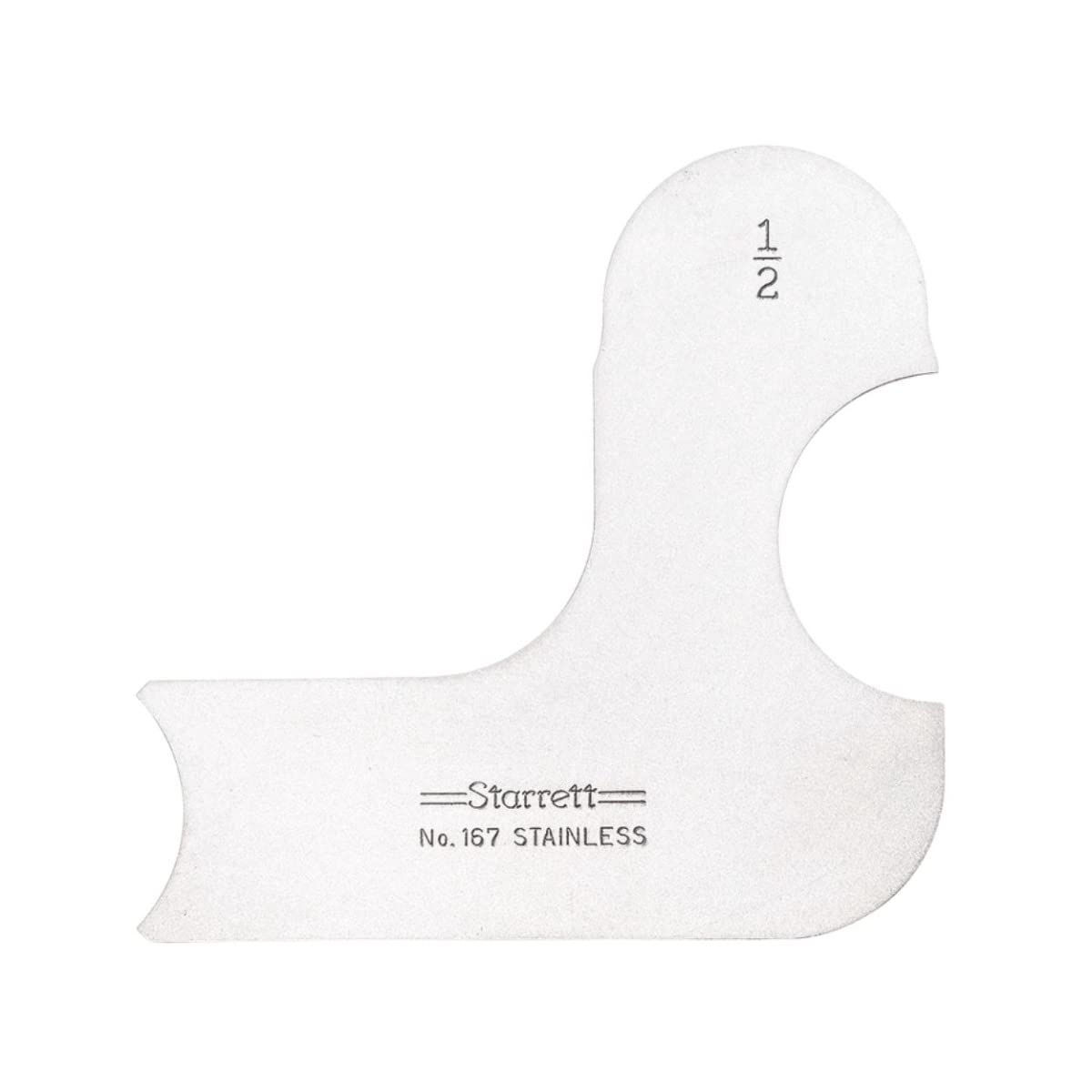 Medidor de Radio Starrett Acero Inoxidable para Radios Convexos y Cóncavos 1/2 Pulgadas