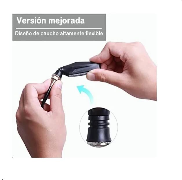 Direccionales Led Motocicleta Moto Secuencial Indicador Intermitente Luces 4pz (Blanco)