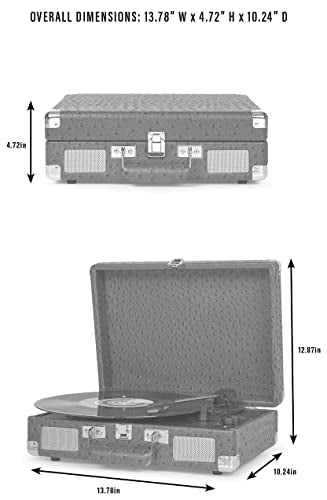 Crosley CR8005F-MT Cruiser Plus - Tocadiscos de 3 velocidades, Bluetooth, Color Verde