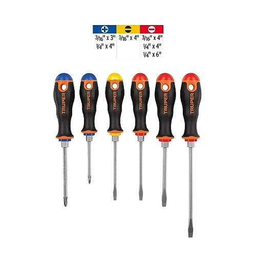 Juego de Desarmadores Truper Naranja Mango Comfort Grip