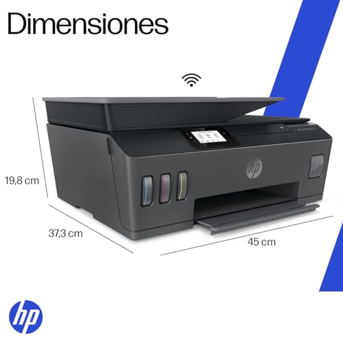 HP Impresora Multifuncional Smart Tank 530, Tinta Continua, Color, Wi-Fi, Dúplex (Doble Cara) Manual, ADF Alimentador Automático, Imprime Smart App, Impresión, Escaneo, Copiado (4SB24A)