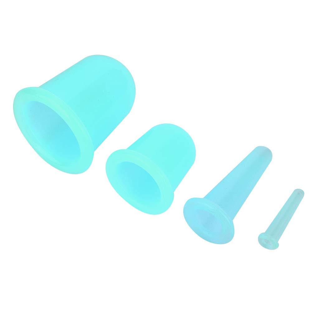 Rotekt Juego De 4 Piezas Kit De Ventosas De Masaje Facial De Silicona Vaso De Ventosas Lifting Reafirmante De La Piel Facial(03)