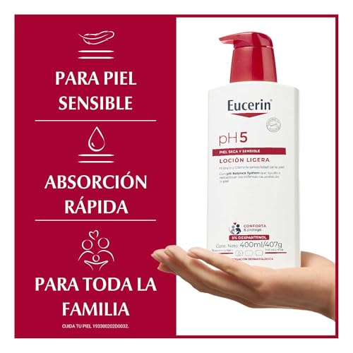 Eucerin pH5 Loción Hidratante para Piel Seca y Sensible - 1 x 400 ml