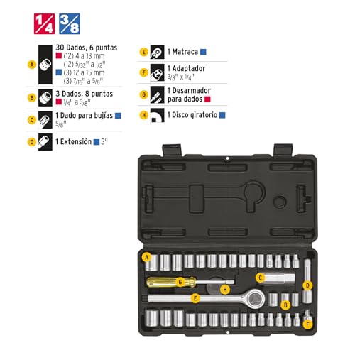 Set de Herramientas Pretul 39 Piezas para Mecánica