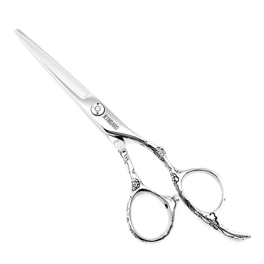 KINSARO - Tijeras de pelo profesionales de 5.5 pulgadas, tijeras de peluquería afiladas, tijeras de peluquería 440C, tijeras con mango de rosa