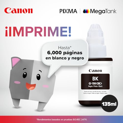 Canon Botella de Tinta GI-190 BK 135 ml