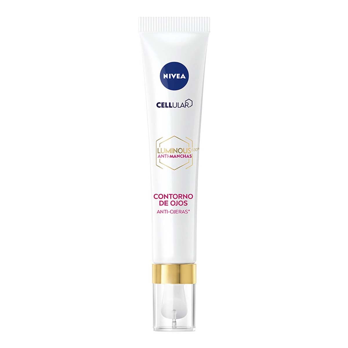 NIVEA Kit Anti-manchas Rutina Facial Luminous 630 (3 piezas), Enriquecida con Ácido Hialurónico Serum facial + Fluido facial con Vitamina E y FPS50 + Contorno de Ojos Anti-ojeras