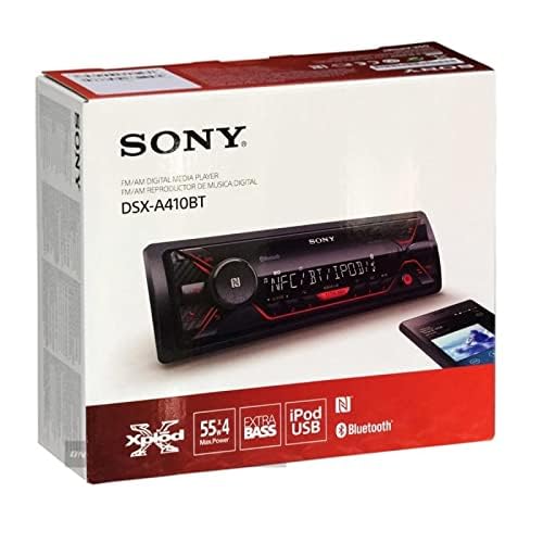 Receptor Multimedia Digital Sony DSX-A410BT Negro con Bluetooth y USB frontal para Automóvil