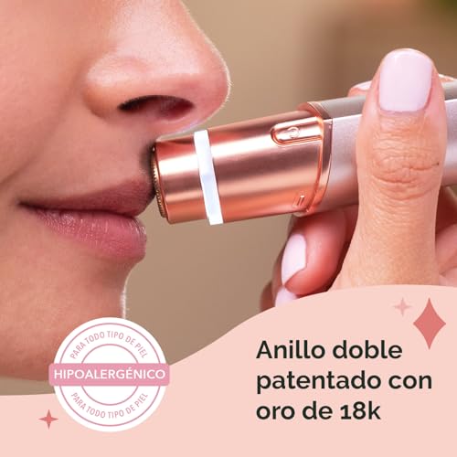 Finishing Touch Flawless Rose 4.0, Removedor De Vello Facial De Mujer, Elimina Vellos Sin Dolor Ni Irritación, 1 Pieza