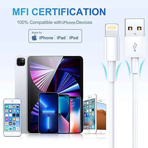 Cargador para iPhone Original, de 25w de Carga Rapida, Certificado MFI, Compatible con iPhone 6 al 14, airpods etc OEM