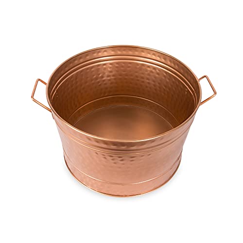 ACHLA Designs Bañera Redonda martillada chapada en Cobre