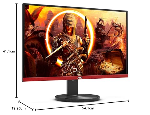AOC - G2490VX Monitor de Juegos de Clase sin Marco, de 24 Pulgadas, FHD 1920 x 1080, 1 ms 144 Hz, FreeSync Premium, 126% sRGB / 93% DCI-P3, Color Negro