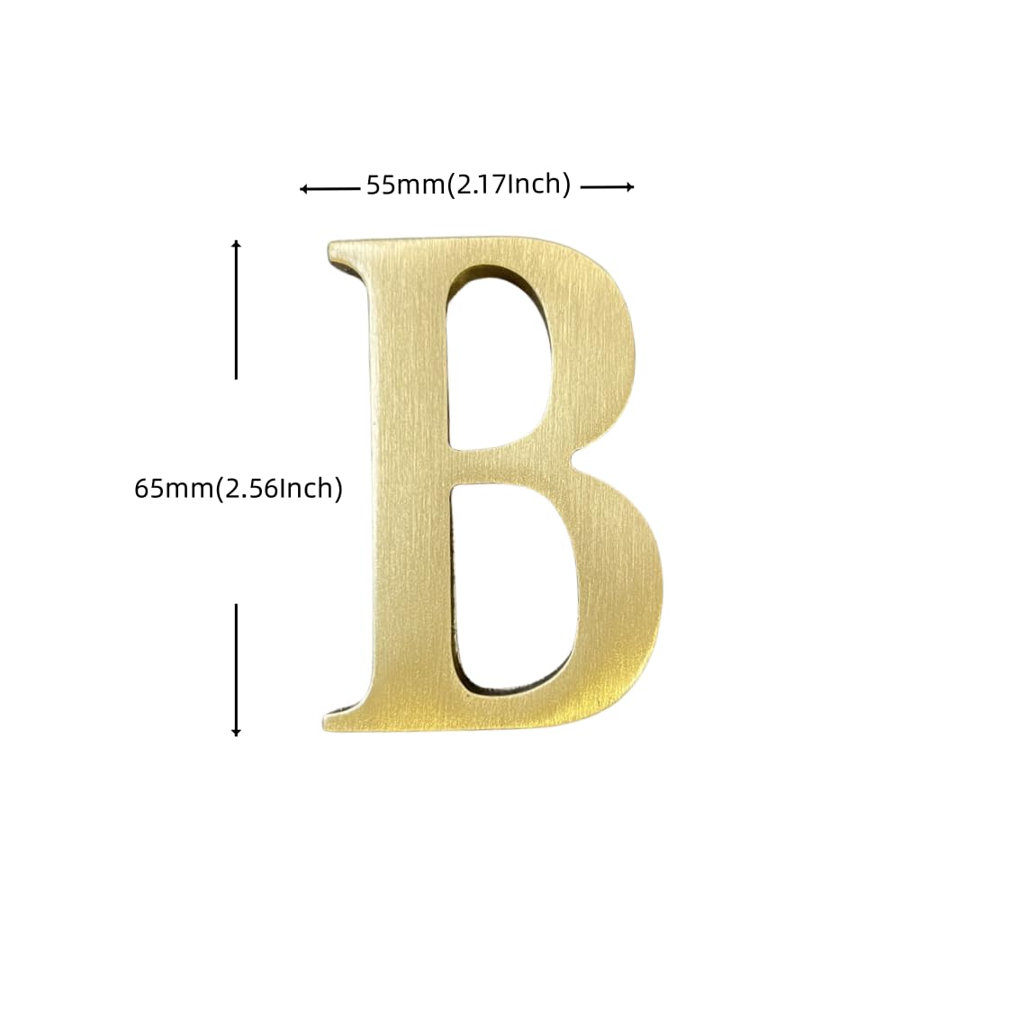 Pegatina de Latón Soild Letras y Números Autoadhesivos 2.6 Pulgadas para Señalización de Dirección de Casa