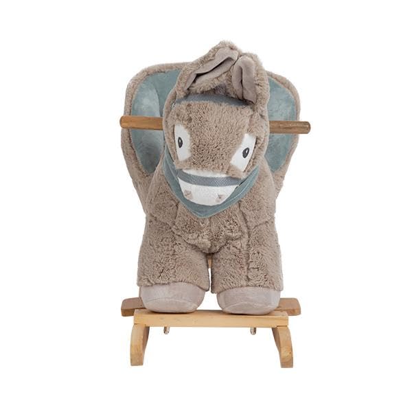 Mecedor de Peluche Carestino Gris Burro