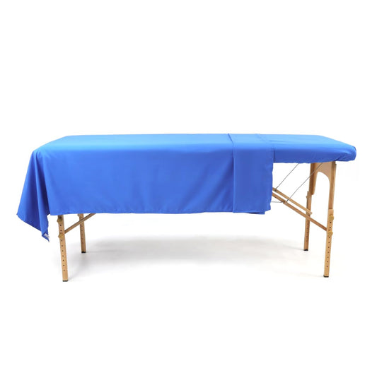 La Nueva Perla Juego Sabana Camilla Masaje Spa Exploracion Microfibra Color (Azul Rey, 1 Juego (2 Piezas))