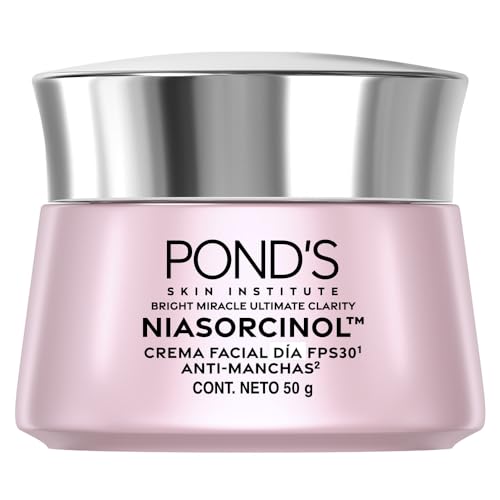 POND'S Crema Facial Antimanchas* Día Bright Miracle Ultimate Clarity con Niasorcinol y FPS 30**, uso de día para una piel luminosa y tono uniforme 50 g