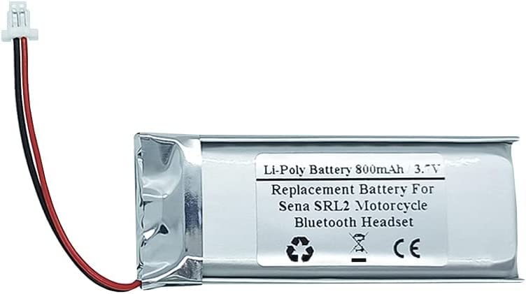Batería de Repuesto STARTONG 800 mAh 3.7 V para Auriculares Bluetooth Sena SRL2 Motocicleta Intercomunicador de Casco