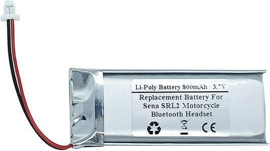 Batería de Repuesto STARTONG 800 mAh 3.7 V para Auriculares Bluetooth Sena SRL2 Motocicleta Intercomunicador de Casco
