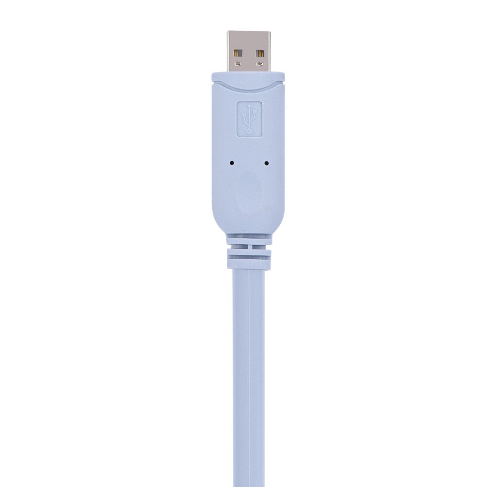Cable USB a RJ45 Richer-R USB2.0 Macho a Macho Plano para Routers y Switches Cisco, Huawei, Juniper, 3COM, Ruijie
