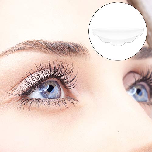 48 Piece Silicone Eyelash Perming Curler (S, M, L), Eyelash Perm Silicone Pad, Lash Lift Rods Makeup Tool (White)